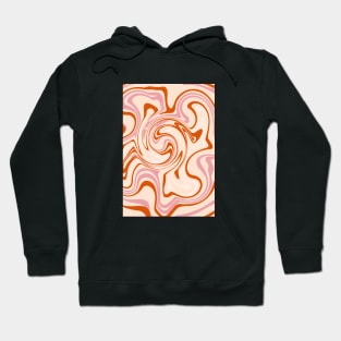 Retro Liquid Swirl Abstract Pattern. Hippie trippy swirl 70s. Hoodie